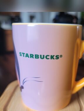 2021 Starbucks Lavender & Yellow Ombre Butterfly Ceramic Mug.